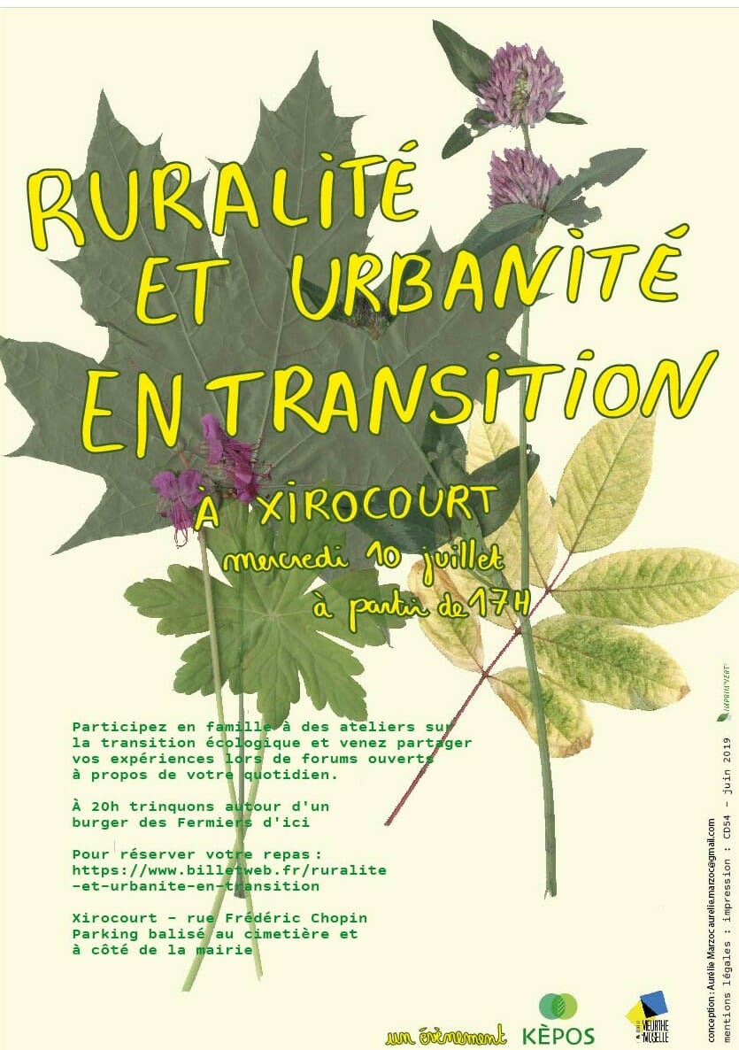 Urbanité et ruralité en transition, le 10 juillet à Xirocourt